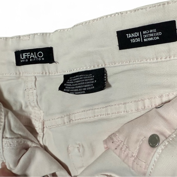 Buffalo David Bitton Tandi Distressed Bermuda Shorts - Pastel Pink - Size 10/30 - Picture 4 of 6